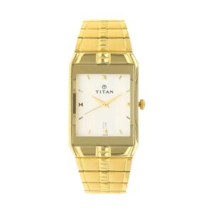 Titan-9151YM01-Mens-Watch-Karishma-Collection-Analog-White-Dial-Gold-Stainless-Band