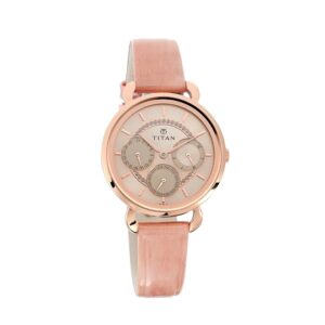 Titan-95013WL02-WoMens-Watch-Purple-Collection-Analog-Rose-Gold-Dial-Rose-Leather-Band