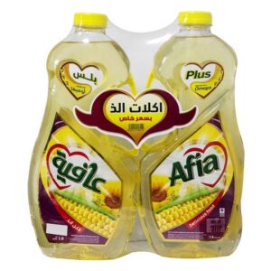 Afia-Omega-Plus-Corn-Oil-With-Sunflower-And-Canola-Oil-2-x-1.5-Litres