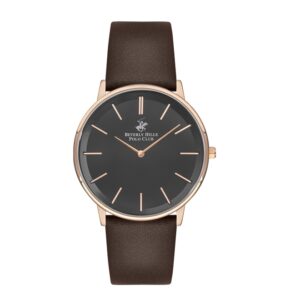 Beverly-Hills-Polo-Club-BP3245X-452-Mens-Analog-Watch-Black-Dial-Dark-Brown-Leather-Band