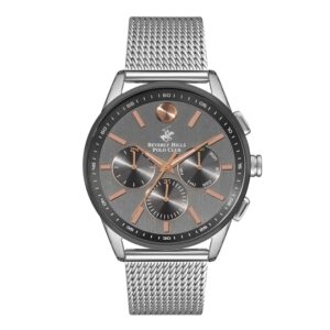 Beverly-Hills-Polo-Club-BP3263X-360-Gents-Watch-Julia-n-Multifunction-Silver-Mesh-Band-Grey-Dial