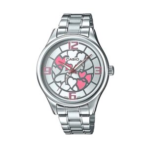 Casio-LTP-E128D-7ADF-Womens-Watch-Fashion-Collection-Analog-Silver-Dial-Silver-Stainless-Band