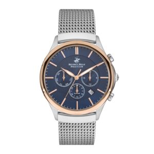 Beverly-Hills-Polo-Club-BP3233X-590-Mens-Analog-Watch-Blue-Dial-Silver-Stainless-Steel-Band