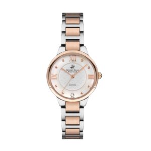 Beverly-Hills-Polo-Club-BP3235X-520-WoMens-Analog-Watch-Pearl-Dial-Two-Tone-Silver-Rose-Gold-Stainless-Steel-Band