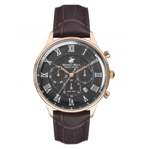 Beverly-Hills-Polo-Club-BP3238X-462-Mens-Analog-Watch-Black-Dial-Brown-Leather-Band