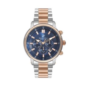 Beverly-Hills-Polo-Club-BP3254X-590-Mens-Analog-Watch-Dark-Blue-Dial-Silver-Metal-Band