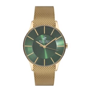 Beverly-Hills-Polo-Club-BP3287X-170-WoMens-Analog-Watch-Green-Dial-Gold-Stainless-Steel-Band