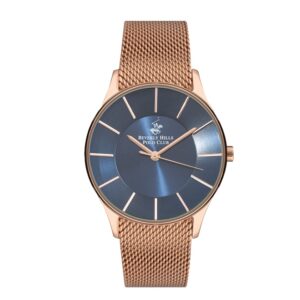 Beverly-Hills-Polo-Club-BP3287X-490-WoMens-Analog-Watch-Blue-Dial-Rose-Gold-Stainless-Steel-Band