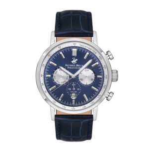 Beverly-Hills-Polo-Club-BP3303X-399-Men-s-Watch-Blue-Dial-Dark-Blue-Leather-Band