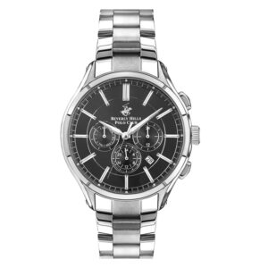 Beverly-Hills-Polo-Club-BP3304X-350-Men-s-Watch-Black-Dial-Silver-Stainless-Steel-Band