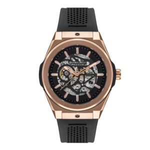 Beverly-Hills-Polo-Club-BP3315X-451-Men-s-Skeleton-Watch-Black-Dial-Black-Rubber-Band