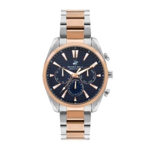 Beverly-Hills-Polo-Club-BP3336X-590-Men-s-Watch-Blue-Dial-Two-Tone-Stainless-Steel-Band