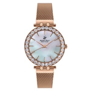 Beverly-Hills-Polo-Club-BP3341C-420-Women-s-Analog-Watch-Pearl-Dial-Rose-Gold-Stainless-Steel-Band