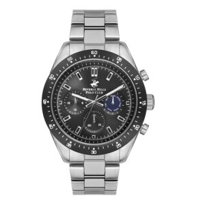 Beverly-Hills-Polo-Club-BP3358X-350-Men-s-Watch-Black-Dial-Silver-Stainless-Steel-Band