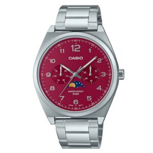 Casio-MTP-M300D-4AVDF-Red-Multi-Dial-Stainless-Steel-Men-s-Watch