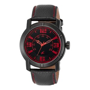 Fastrack-3021NL01-Mens-Analog-Watch-Black-Dial-Black-Leather-Band