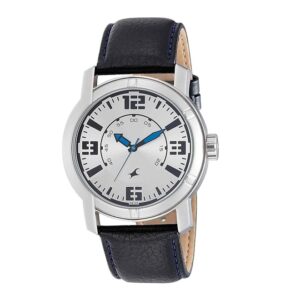 Fastrack-3021SL03-Mens-Analog-Watch-White-Dial-Black-Metal-Band