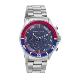 Fastrack-3072SM06-Mens-Analog-Watch-Blue-Dial-Silver-Stainless-Steel-Band