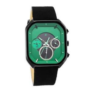 Fastrack-3270NL01-Mens-After-Dark-Collection-Analog-Watch-Green-Dial-Black-Leather-Band