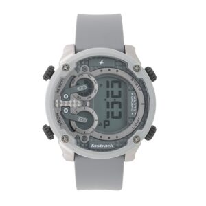 Fastrack-38045PP02-Mens-Trendies-Collection-Analog-Watch-Grey-Dial-Grey-Silicone-Band