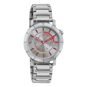 Fastrack-6112SM02-Womens-Analog-Watch-Grey-Dial-Silver-Stainless-Steel-Band