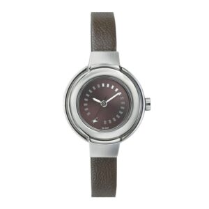 Fastrack-6113SL04-Womens-Analog-Watch-Brown-Dial-Brown-Leather-Band