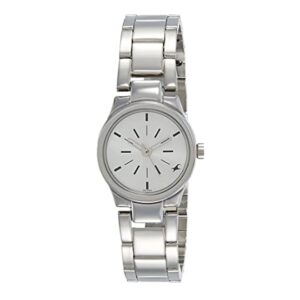 Fastrack-6114SM01-Womens-Analog-Watch-White-Dial-Silver-Metal-Band