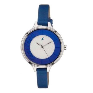 Fastrack-6122SL01-Womens-Analog-Watch-Bicolor-Dial-Blue-Leather-Band