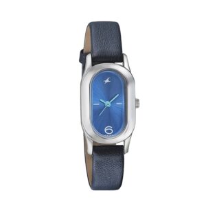 Fastrack-6126SL01-Womens-Analog-Watch-Blue-Dial-Blue-Leather-Band