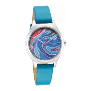 Fastrack-6152SL05-Womens-Analog-Watch-Multicolor-Dial-Blue-Leather-Band