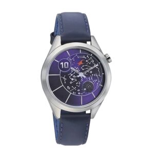 Fastrack-6193SL01-Womens-Analog-Watch-Purple-Dial-Blue-Leather-Band