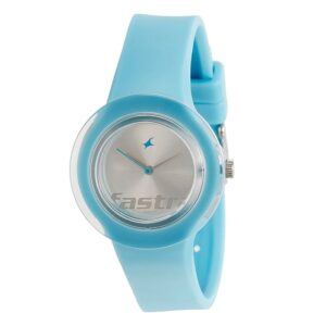 Fastrack-789PP02-Womens-Analog-Watch-Silver-Dial-Blue-Plastic-Band