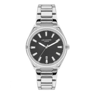 Lee-Cooper-LC07335-350-WoMens-Analog-Watch-Black-Dial-Silver-Stainless-Steel-Band