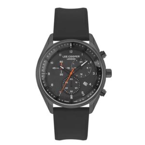 Lee-Cooper-LC07350-061-Mens-Analog-Watch-Black-Dial-Black-Resin-Band