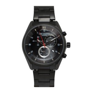 Lee-Cooper-LC07351-650-Mens-Analog-Watch-Black-Dial-Black-Metal-Band