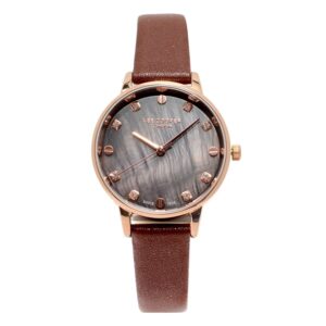 Lee-Cooper-LC07392-477-WoMens-Analog-Watch-Dark-Grey-Dial-Dark-Brown-Leather-Band