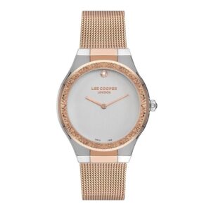 Lee-Cooper-LC07407-530-WoMens-Analog-Watch-Silver-Dial-Rose-Gold-Mesh-Band