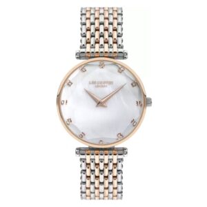 Lee-Cooper-LC07410-520-WoMens-Analog-Watch-White-Dial-Silver-Rose-Gold-Stainless-Steel-Band