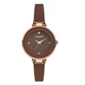 Lee-Cooper-LC07412-460-WoMens-Analog-Watch-Gun-Dial-Rose-Gold-Stainless-Steel-Band