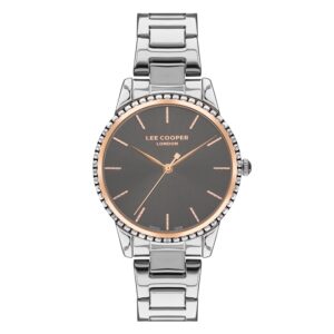 Lee-Cooper-LC07438-460-Women-s-Analog-Black-Dial-Silver-Stainless-Steel-Watch