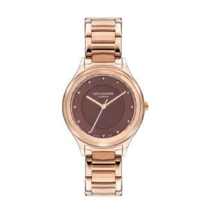Lee-Cooper-LC07460-470-Women-s-Analog-Brown-Dial-Rose-Gold-Stainless-Steel-Watch