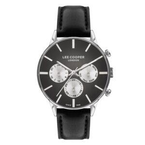 Lee-Cooper-LC07465-351-Men-s-Multi-Function-Black-Dial-Black-Leather-Watch