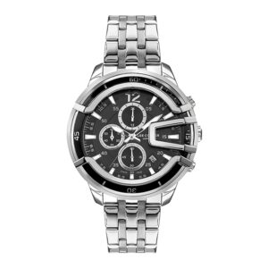 Lee-Cooper-LC07467-350-Men-s-Multi-Function-Black-Dial-Silver-Stainless-Steel-Watch