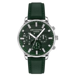 Lee-Cooper-LC07474-377-Men-s-Multi-Function-Green-Dial-Green-Leather-Watch
