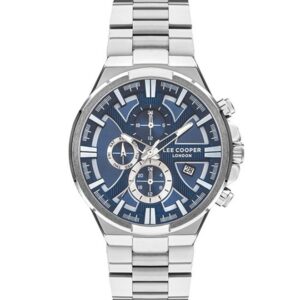 Lee-Cooper-LC07484-390-Men-s-Multi-Function-Blue-Dial-Silver-Stainless-Steel-Watch