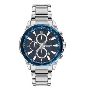 Lee-Cooper-LC07490-390-Men-s-Multi-Function-Blue-Dial-Silver-Stainless-Steel-Watch