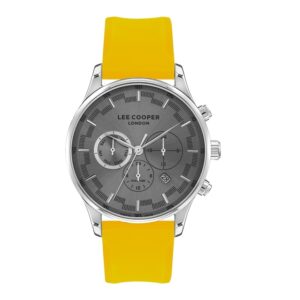 Lee-Cooper-LC07520-367-Multi-Function-Men-s-Watch-Black-Dial-Yellow-Leather-Band