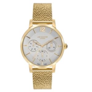 Lee-Cooper-LC07552-130-Multi-Function-Women-s-Watch-Silver-Dial-Gold-Stainless-Steel-BandA254