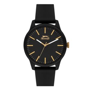 Slazenger-SL-09-6368-1-04-Tiger-Unisex-Watch-Black-dial-Black-Rubber-Strap