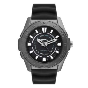 Slazenger-SL-09-6573-2-04-Unisex-Watch-Black-dial-Black-Silicone-Strap